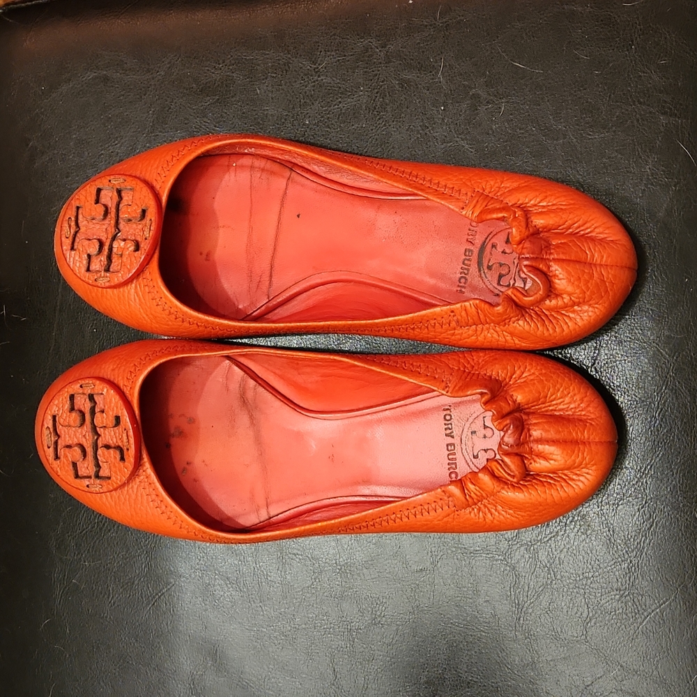 Tory Burch Red Reva Flat Shoes